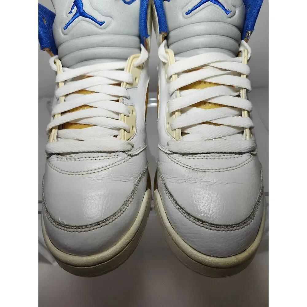 Air Jordan Boys 5 Retro Stealth Sneakers Kicks Sport Royal White Leather Size 6Y